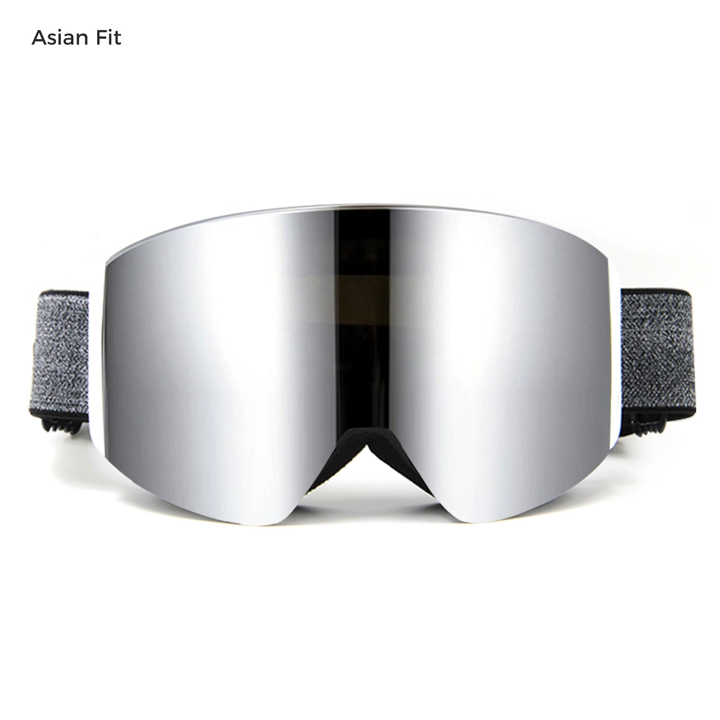 QuickSwap Magnetische Skibrille – Graue Gläser mit Silberverspiegelung