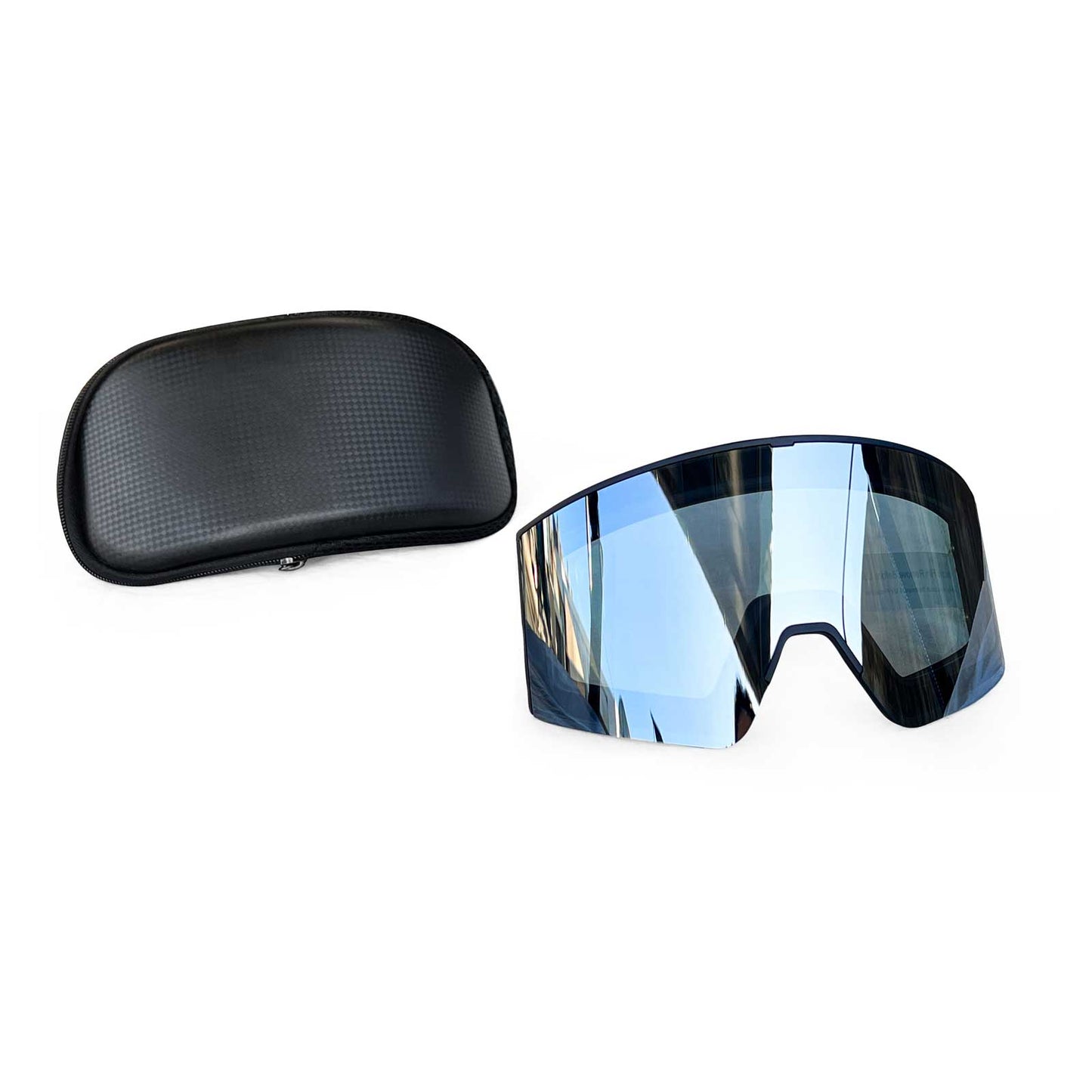 Wynthorix MistAway Replacement Lens for Heated Goggles Blue- Silver (MAHGL54) featuring a blue lens with a full silver mirrored coating. VLT is 42.5%.