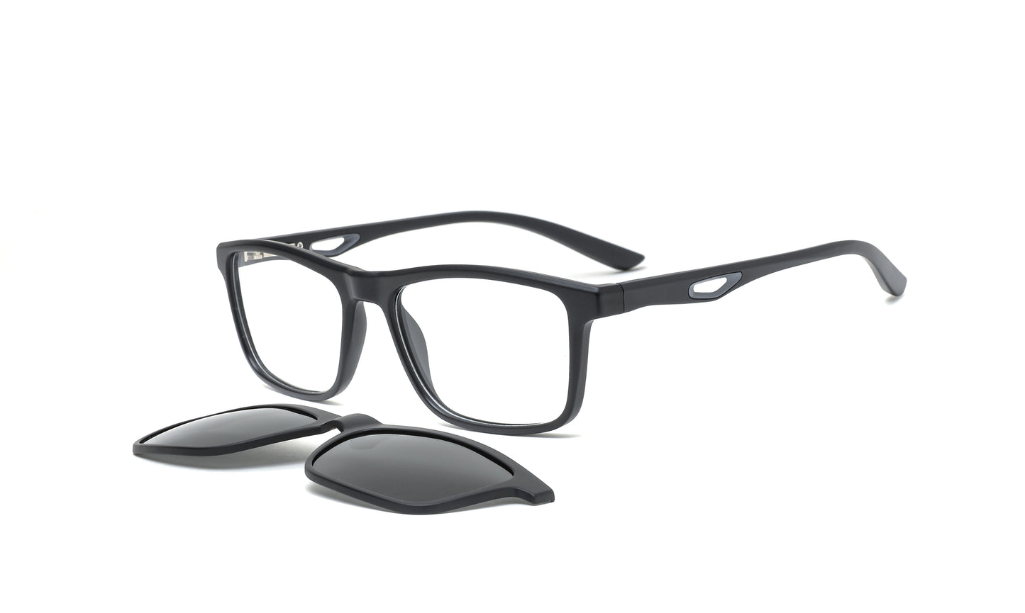 Switch your prescription glasses to sunglasses effortlessly with magnetic clip-on design, best sunglasses for driving in the sun with ease and style.