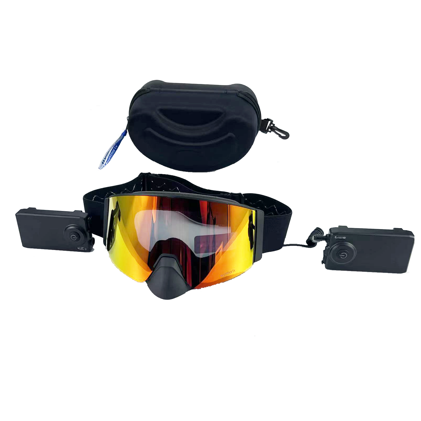 H22 red heated goggles keep last year's magnetic lens design for easy swaps, offering VLTs from S0 to S4 and custom lens options.