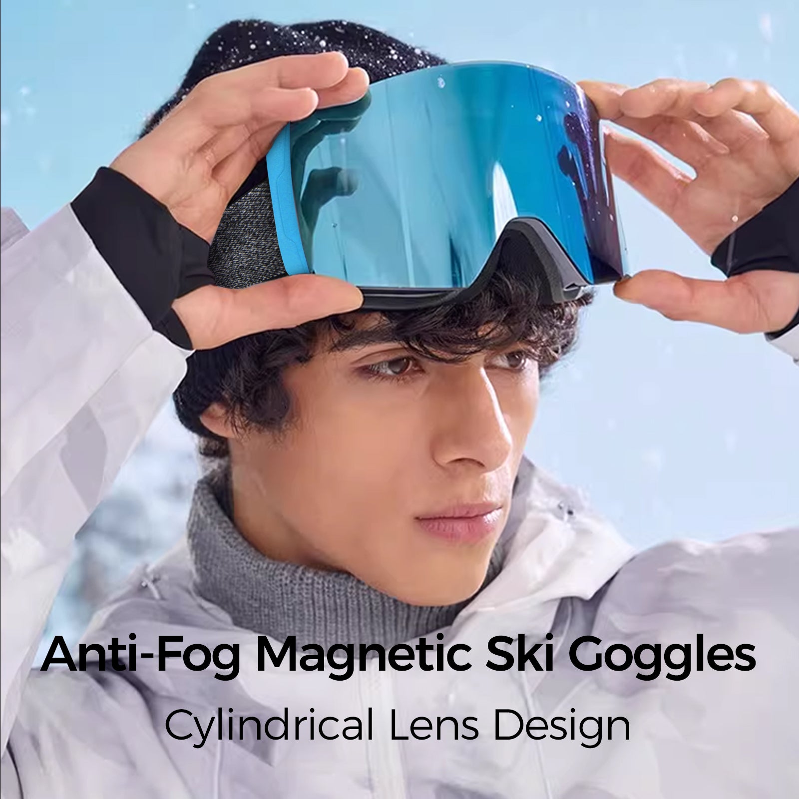 最終値下げAbom HEET Lens Sky Blue Mirror ゴーグル 13189_front.jpg