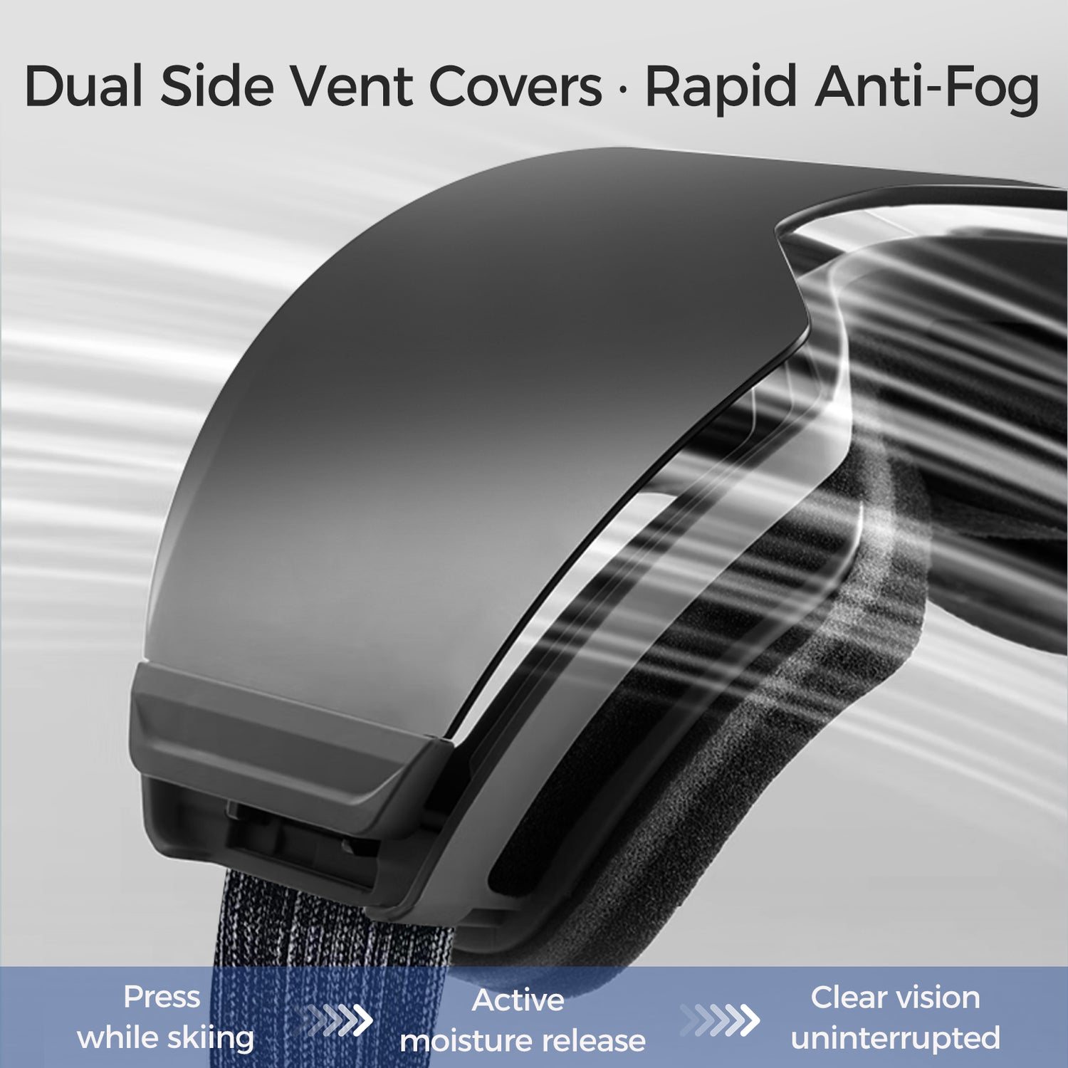 visage liquification goggles ClearPush™ Magnetic Ski Goggles – Push-Out Ventilation