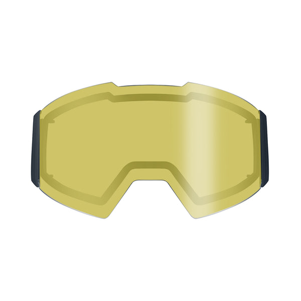 ClearPush ski goggle replacement lens in yellow for low-light and flat-light conditions