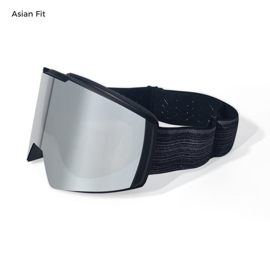 ClearPush magnetic ski goggles with grey silver lens