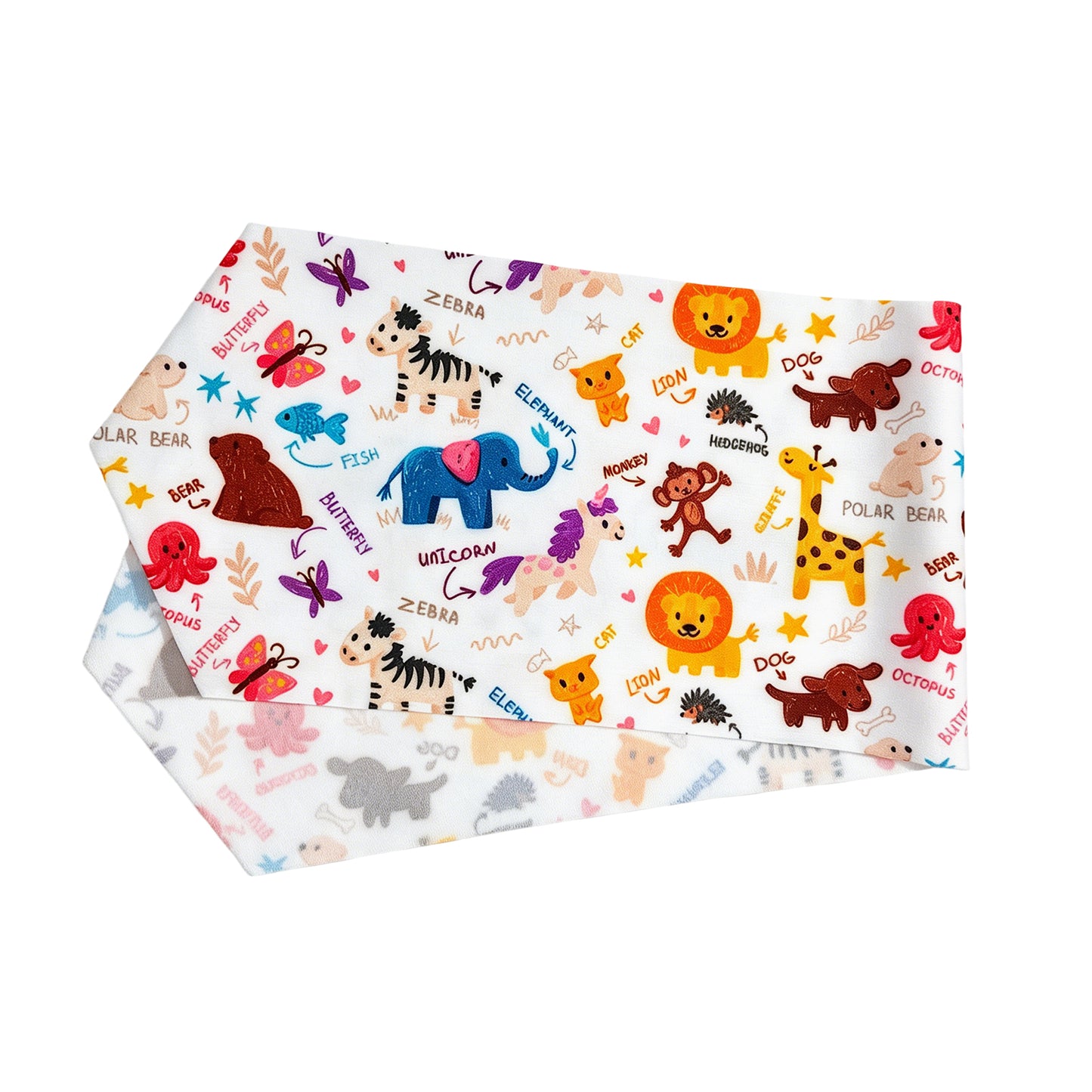 Animal friends fabric swim goggle strap design for kids with soft hair-friendly material