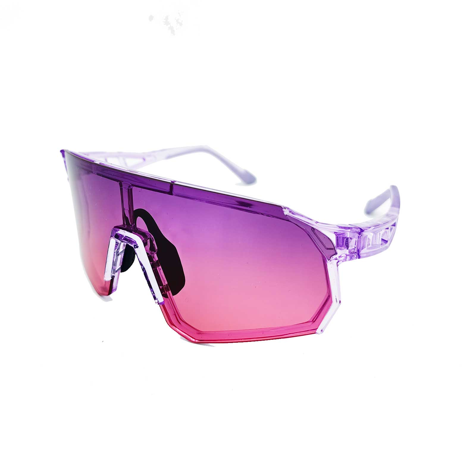 Easily switch between casual and pro styles with Wynthorix pickleball safety glasses, featuring interchangeable lenses like pink with a red-purple gradient.