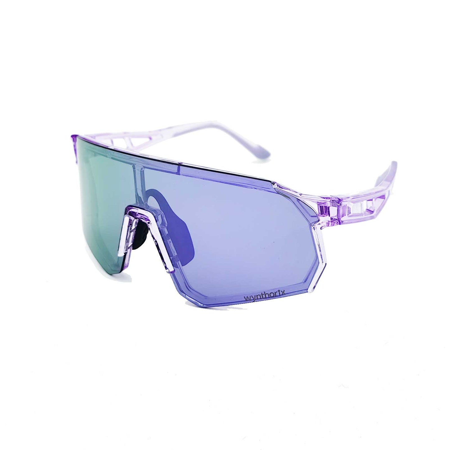 Wynthorix pickleball glasses with interchangeable lenses let you switch to grey lenses with full revo purple coating, transforming them into outdoor sports sunglasses.