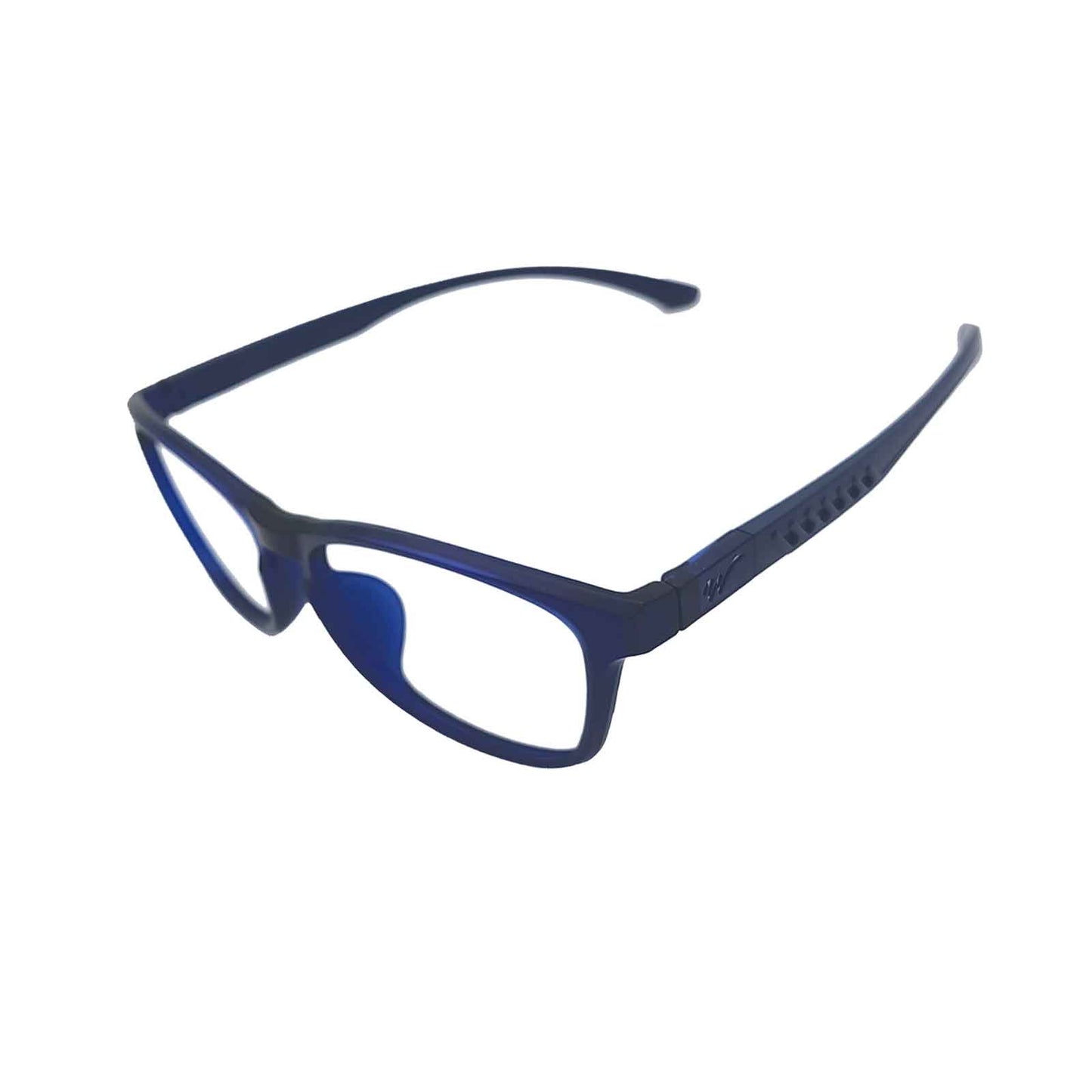 ERX athletic prescription eyewear comes with deep blue sports temples and deep blue universal temples.Show the eyewear with deep blue universal temples .