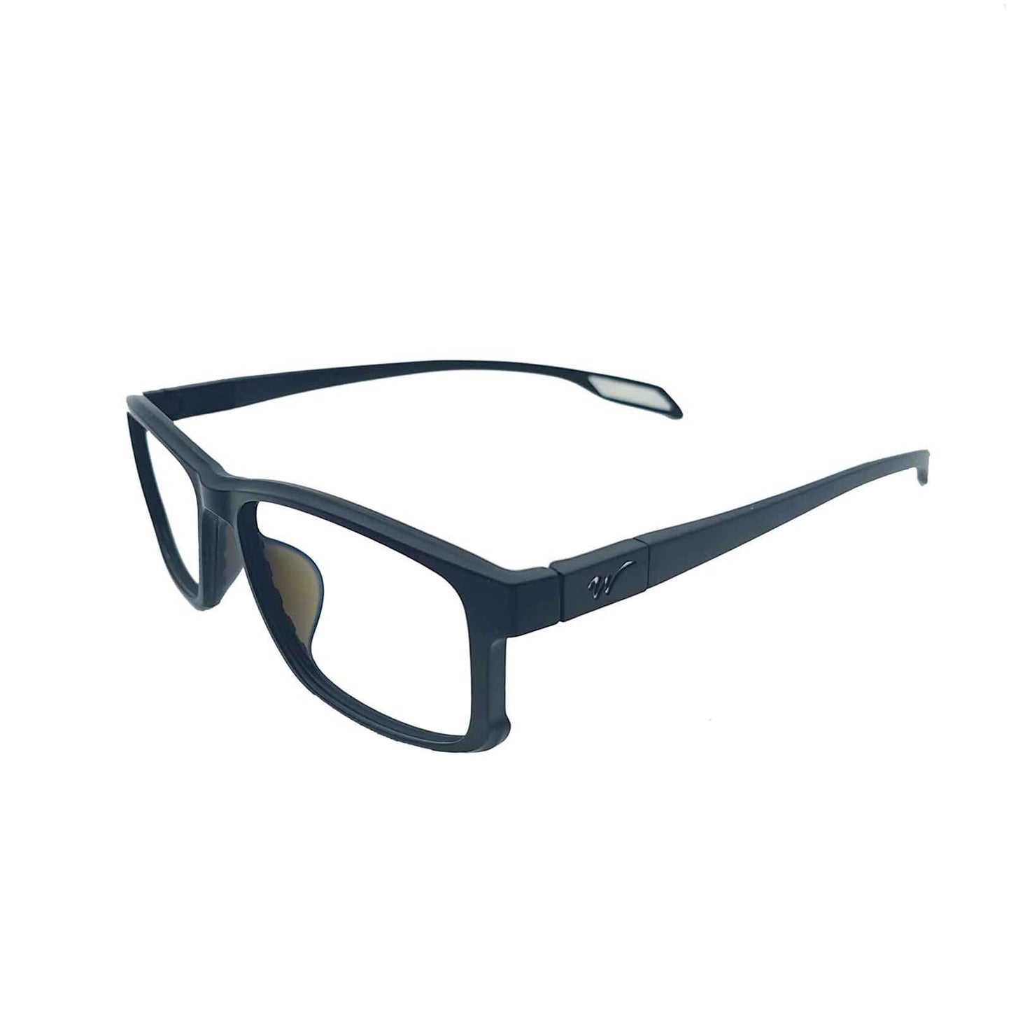 ERX athletic prescription eyewear comes with neon green sports temples and black-and-white universal temples.Show the black & white one.