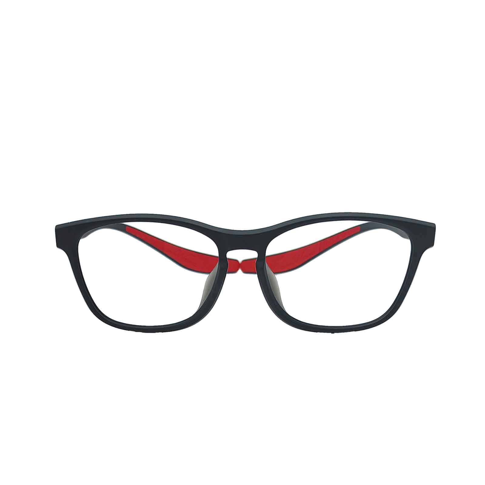 Explore the front design of Wynthorix E Rx sport frames prescription glasses in red-black. Shop now and enjoy free shipping!