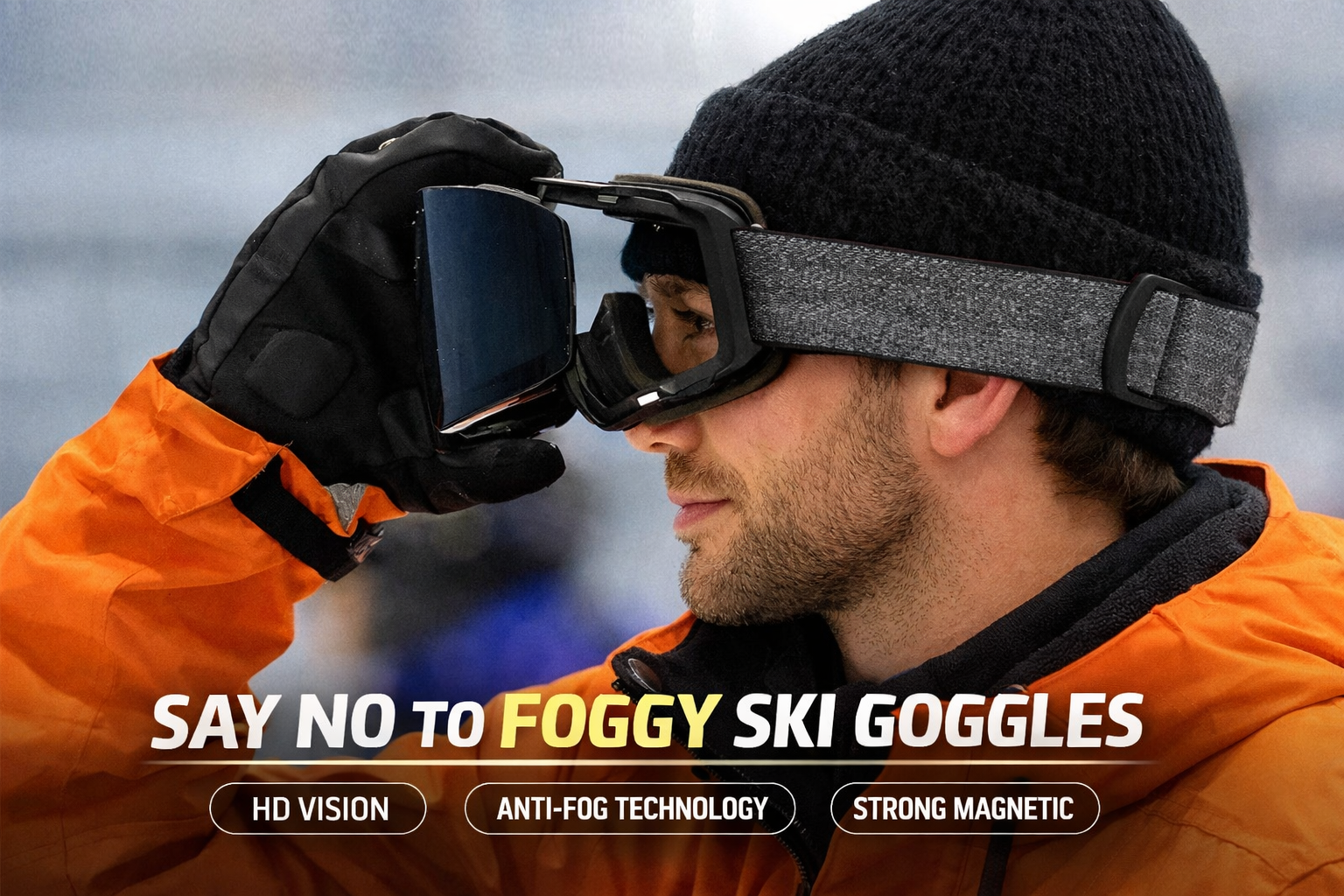 Load video: QuickSwap Magnetic Ski Goggles &amp; Replacement Lenses