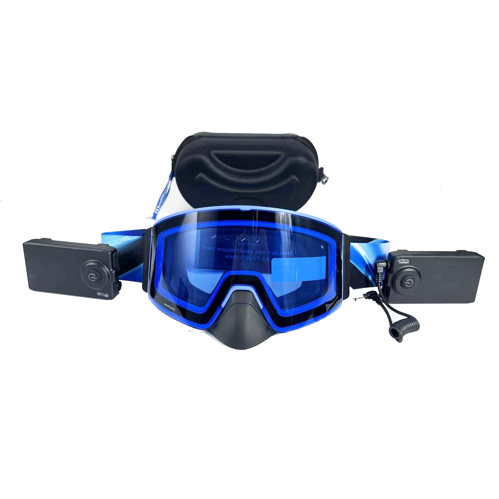 Aurora heated snow goggles feature a blue lens with no tinted, VLT 33.3%, perfect for medium light.