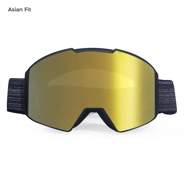 ClearPush magnetic ski goggles with grey Revo gold lens