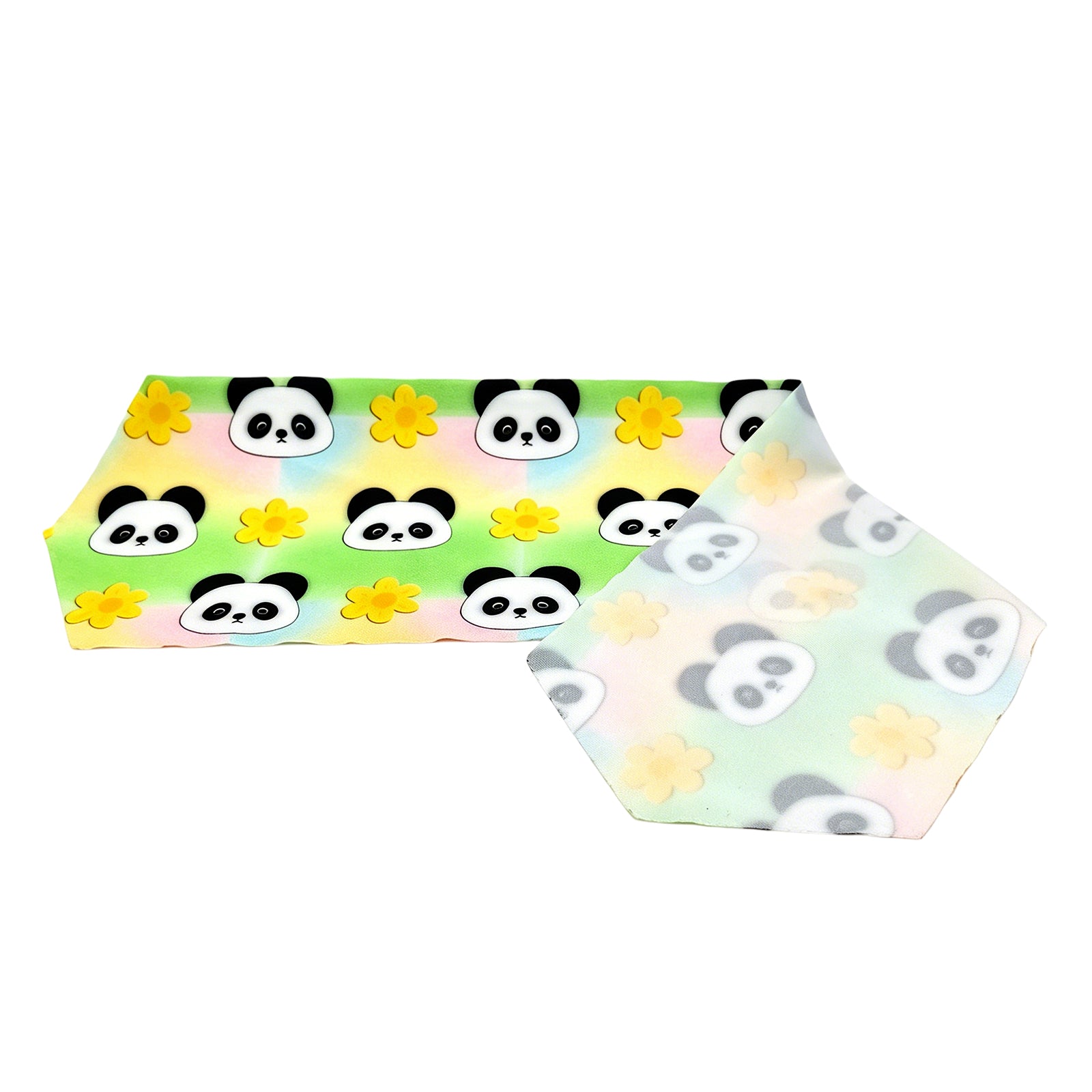Panda blossom fabric swim goggle strap design for kids with soft hair-friendly material