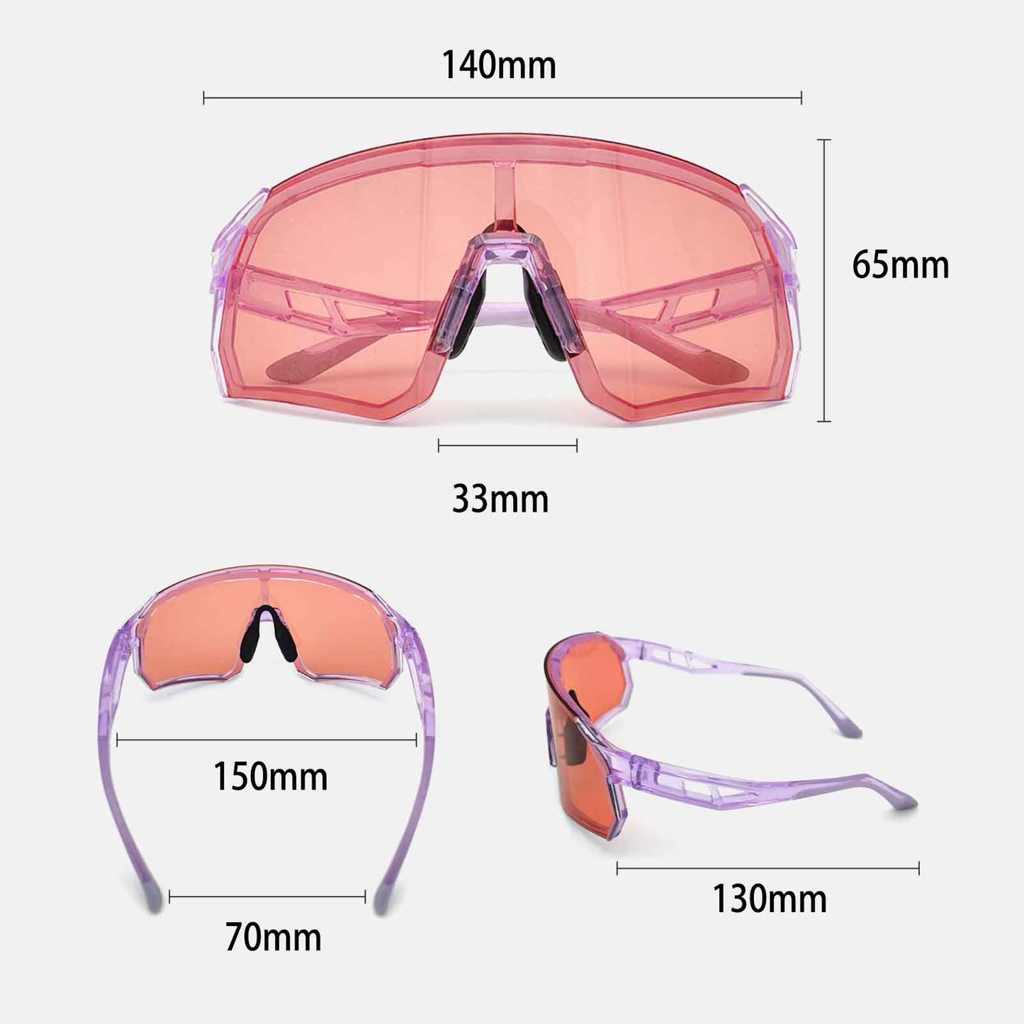 Wynthorix veilglam pickleball glasses for women, pink rose lens are perfect for ball tracking.