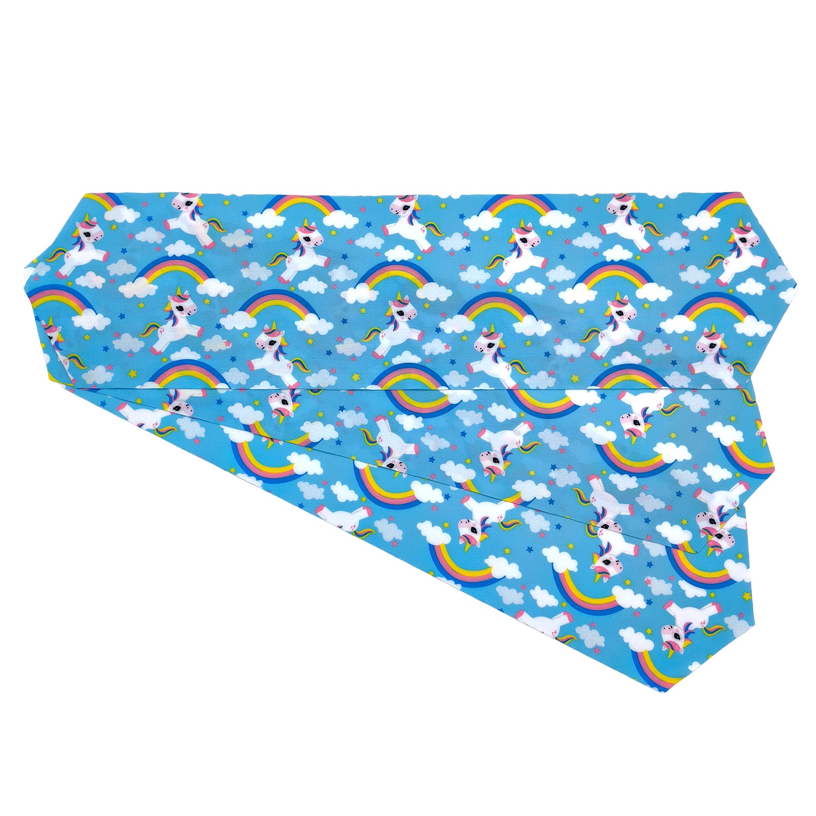 Full view of Unicorn Sky no-hair-pulling fabric strap for EasyStrap kids swim goggles