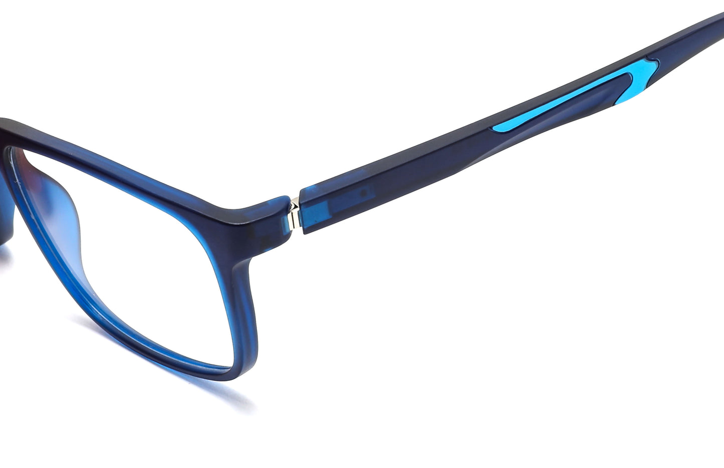 Strong blue light glasses with flexible spring hinges accommodate various face shapes, ensuring comfort without pressure on the temples.