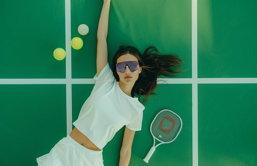 Ditch the ugly safety glasses and wear Wynthorix VeilGlam pickleball safety glasses. Protect your eyes while showcasing women's fashion and elegance. Get yours now!