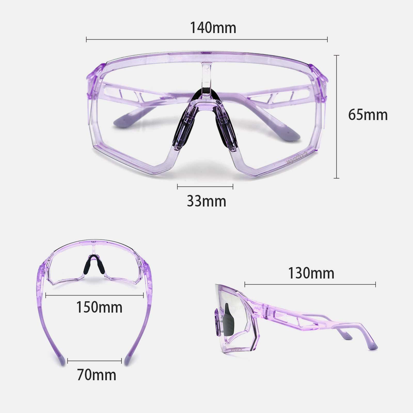 Wynthorix pickleball safety glasses for women: Modern, lightweight design with adjustable nose pads for a comfortable fit. Wraparound, full-frame construction for maximum durability.