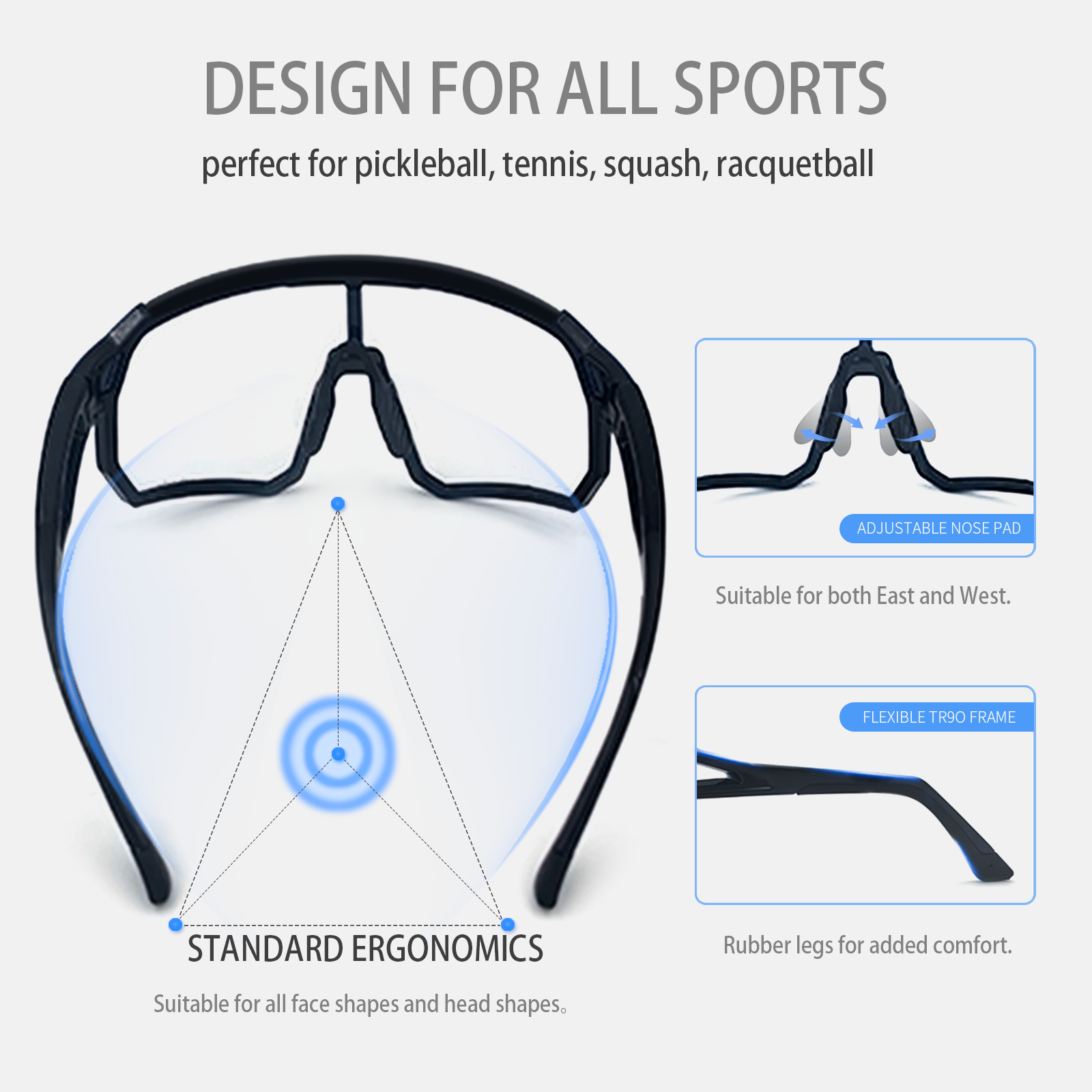 sports eye protection goggles VeilGlam Protective Eyewear for Pickleball Tennis Squash Racquetball – Wynthorix