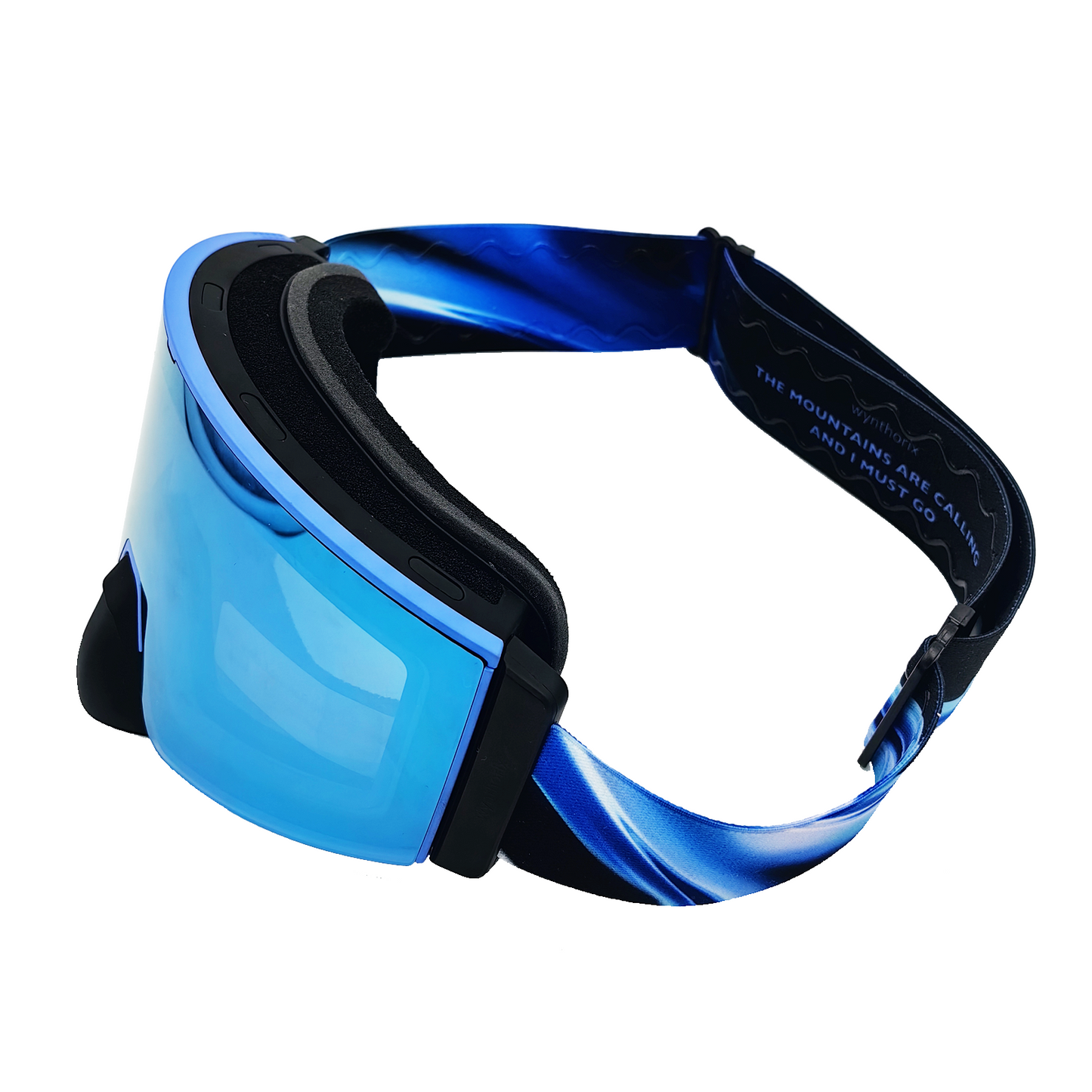 Aurora heated goggles, the first designer edition featuring a cohesive visual design for the frame, lenses, headband, and power bank. Perfect for both men and women.