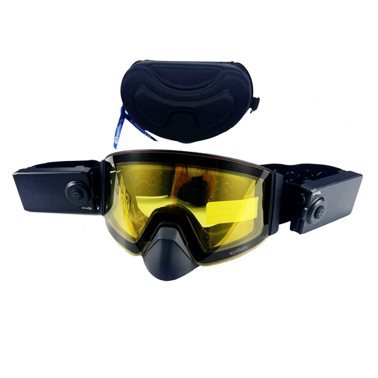 H22 MistAway heated goggles feature an upgraded battery and optimized accessories with L-shaped cables for easy snowmobile helmet use.